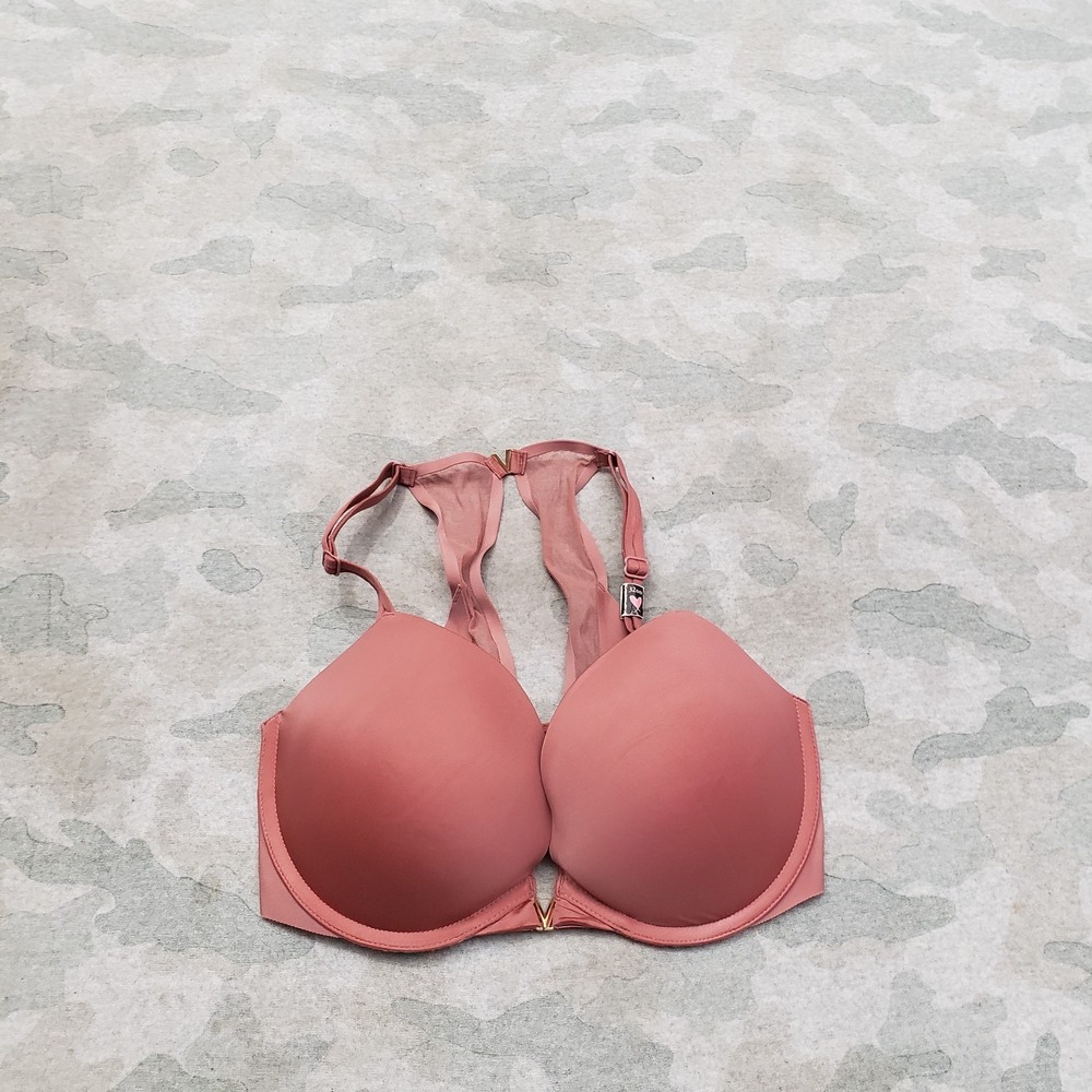 Victoria's Secret Bra Womens 32DD Pink Push Up NWT Front Clasp
